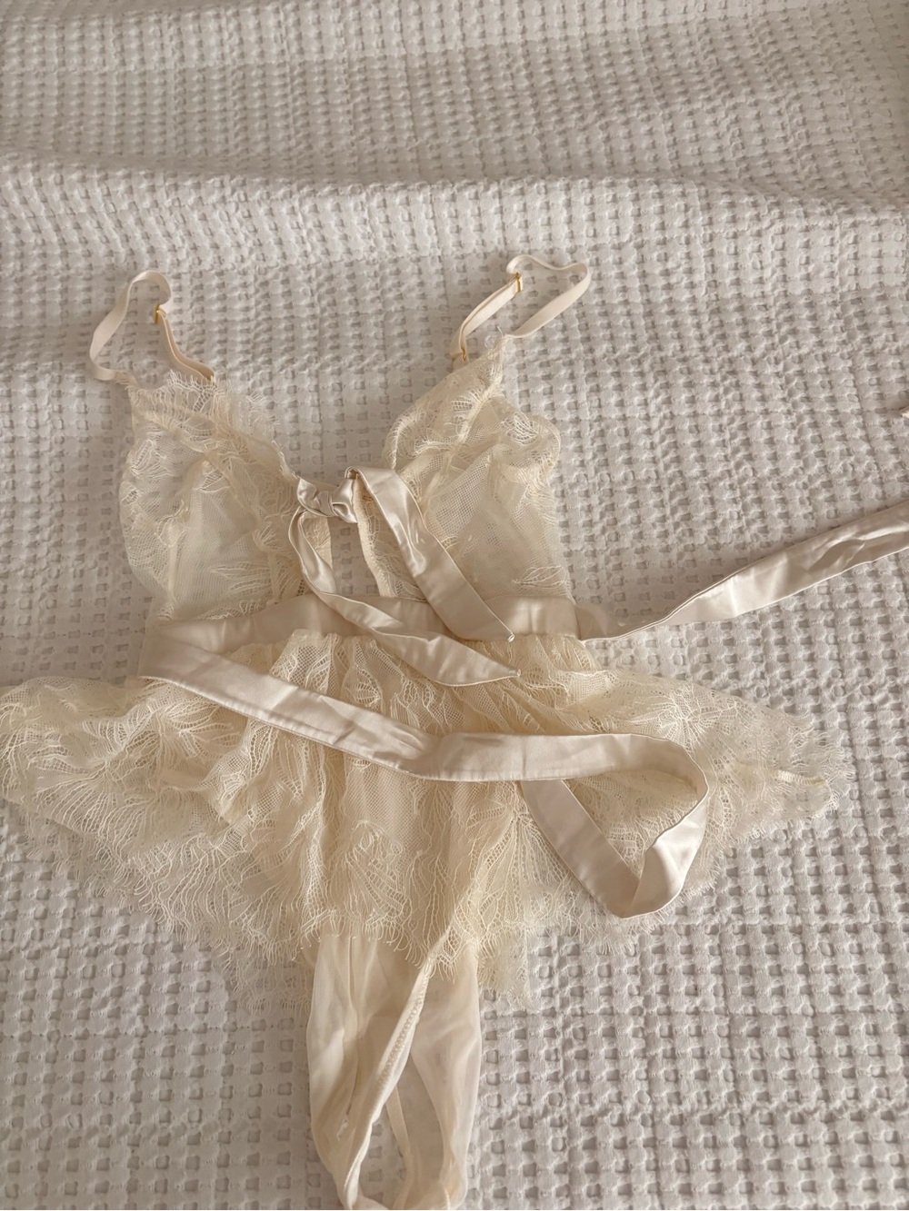 Adore me brand bridal ivory one piece